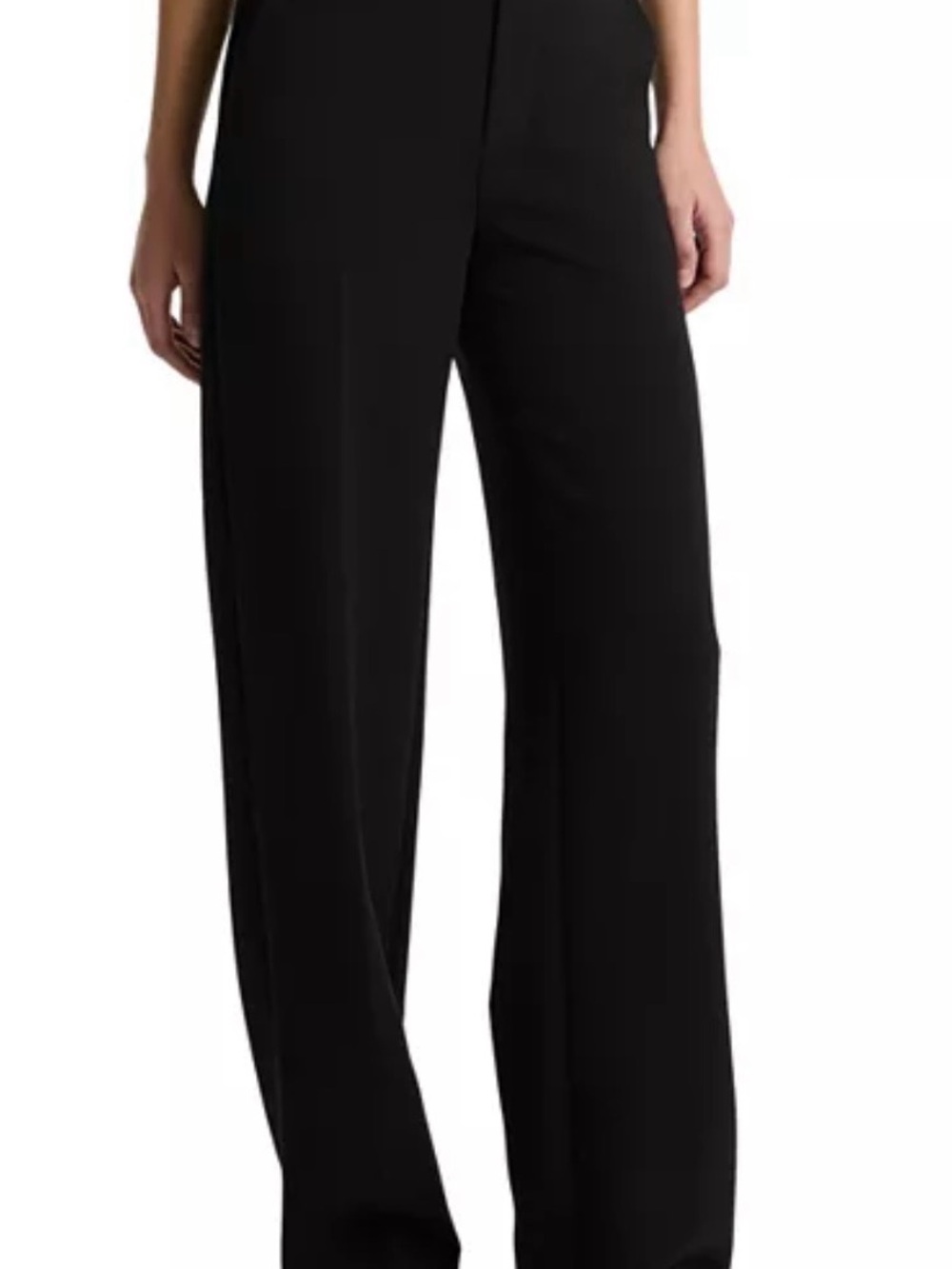Vince 100% Silk Black Wide-Leg Women's Trousers